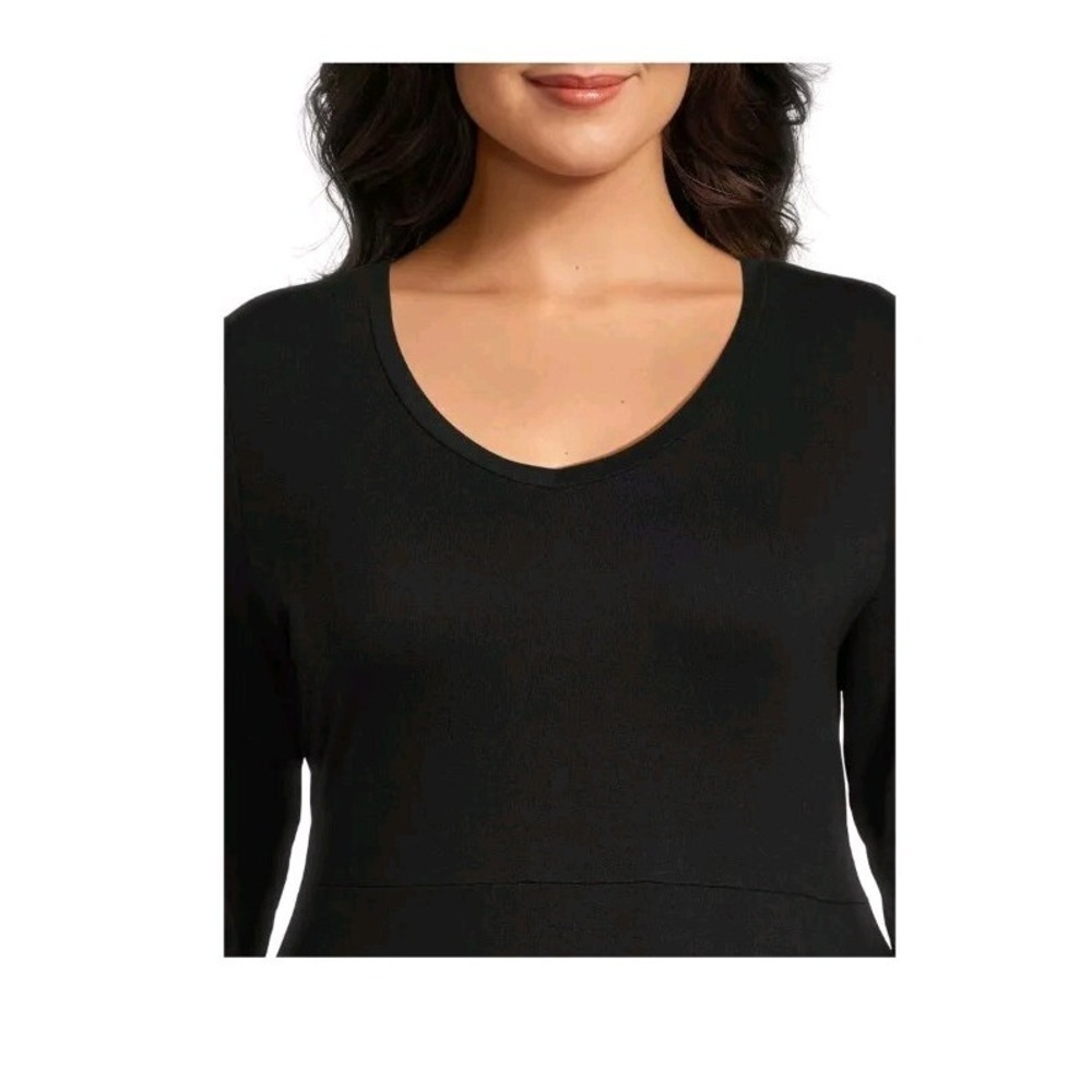 Terra & Sky Women's Plus Size 2X Black Long Sleeve Swing Dress New With Tag - B‎ - Picture 3 of 8